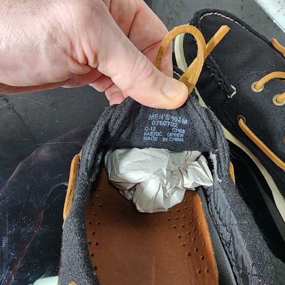 Fidelity for Sperry Top Sider Boat shoes, size 10.5, wool uppers, color black - Picture 4 of 5